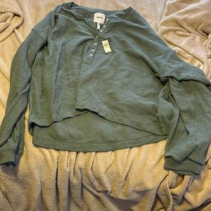 Aerie Henley cropped top